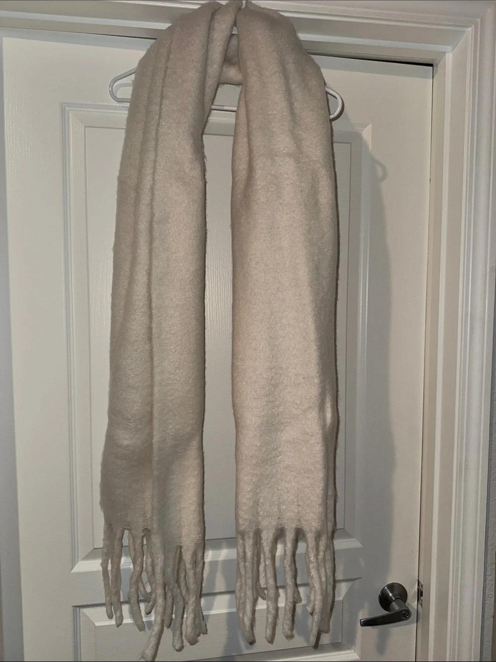 American Eagle Outfitters Cream Fringe Scarf